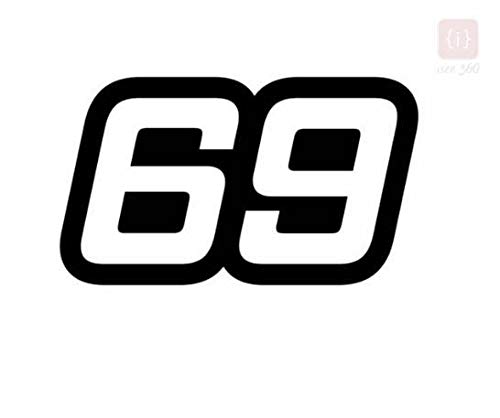 ISEE 360® personalized Number 69 Car-styling Car Sticker Graphical ...
