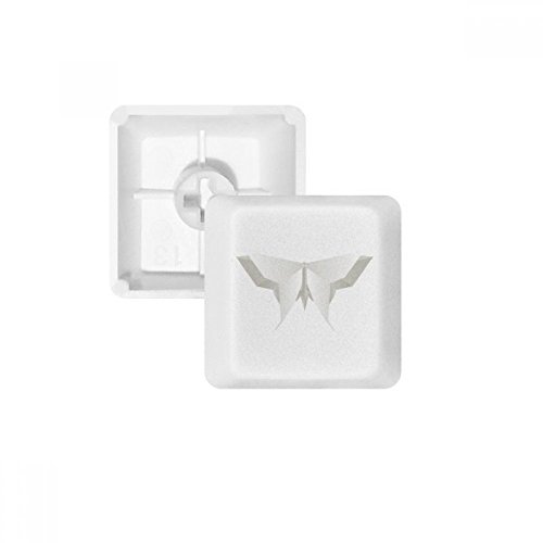 Keycaps PBT Origami Papillon Blanc au profil OEM pour clavier mécanique épuré