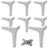 Matériau du Produit : Nos pieds de meubles argentés sont fabriqués en métal de haute qualité, résistants à la rouille et à la corrosion, solides et durables, qui peuvent supporter jusqu'à 800 kg, vous pouvez les utiliser en toute confiance.