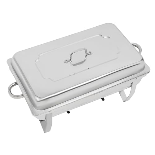 4pcs Chafing Dish Buffet Set, Edelstahl Speisenwärmer Warmhaltebehälter mit Deckel, Buffetwärmer für Speisen, Lebensmittelwärmer für Buffet, Catering, Party – Bild 7