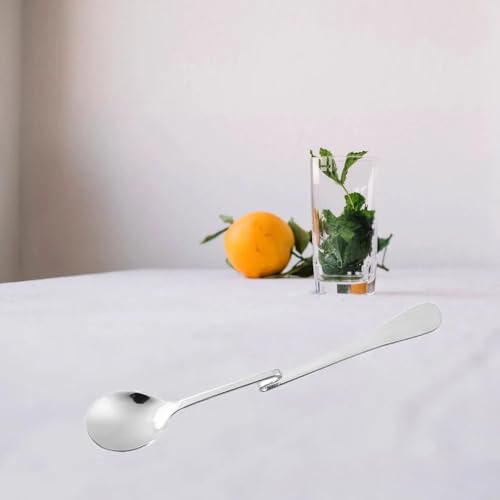 Miniatura 4 de Latrat 6 Cucharas De Mermelada De Acero Inoxidable Con Cucharas Colgantes Curvas, Cucharas De Miel, Se Pueden Utilizar Para Remover Café Y Mermelada