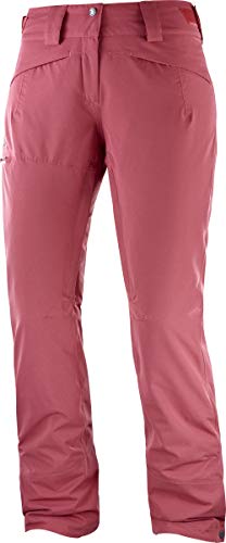 Salomon Women's Qst Snow Pant W, Garnet Rose, Large