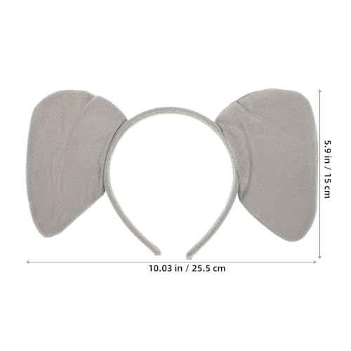BESTYASH 5st Halloween-elefanten-stirnband Elefant Kopfbedeckung Zubehör Für Elefantenkostüme Haarreif Aus Tierhorn Stirnband Mit Elefantenohren Plüsch-ohr-haarreifen Elefantenhut Stoff