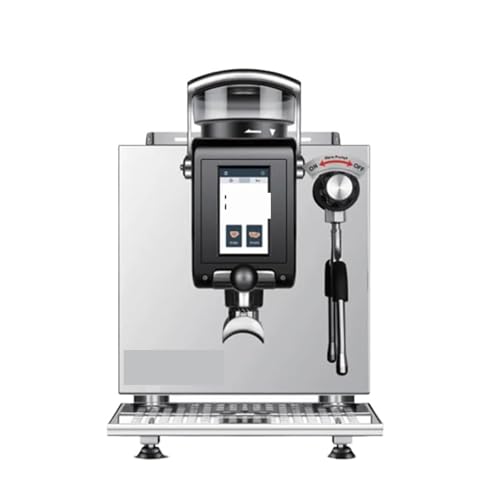 Máquina De Café Expreso Comercial, Táctil Acero Inoxidable, Automática, Con Molinillo Silencioso, Línea Suministro Agua Doble Caldera FáCil De Limpiar