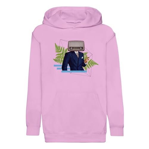 Radio collage art sweat à capuche enfant homme pour le quotidien