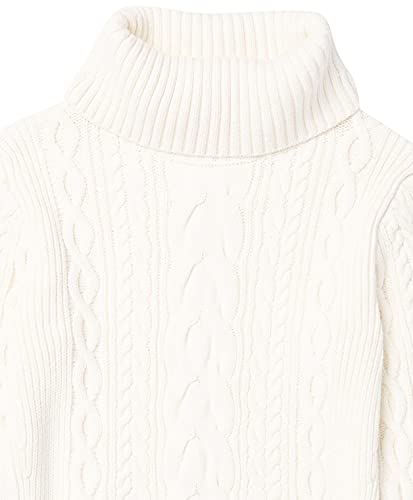 Image of Cable Stitch Women's Cotton Blend Cable Knit Turtleneck Pullover Sweater - Fisherman Long Sleeve Chunky Textured Top