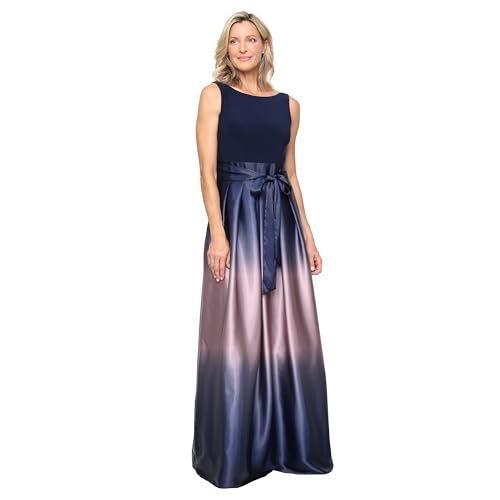 Image of S.L. Fashions Women's Sleeveless Long Satin Mother of The Bride Dress with Pockets, Formal Party Gown