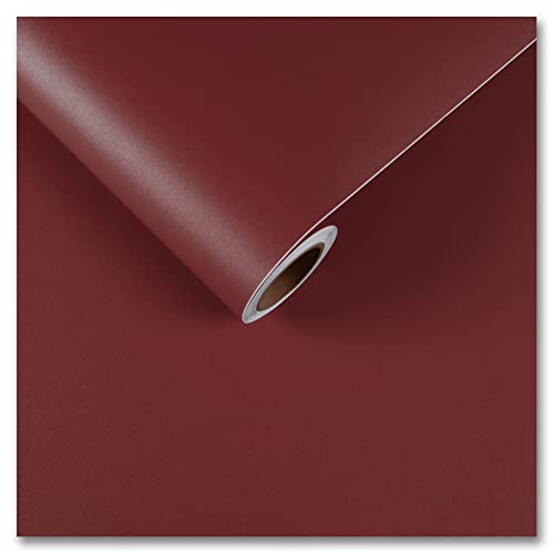 CRE8TIVE Papier Peint Adhesif Mural Brun Foncé Vinyle Adhesif Autocollant 30 x 200cm Mat Papier...