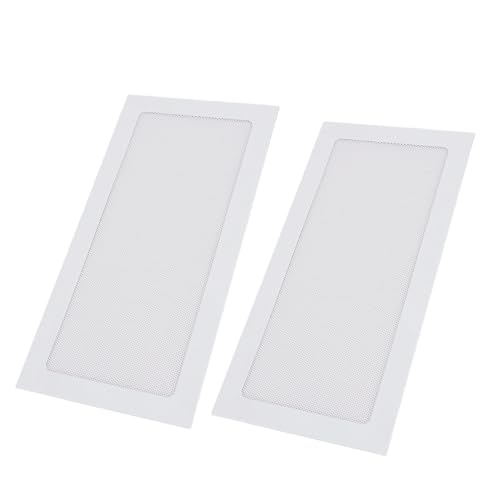 120 x 240mm DIY PC Case Dust Mesh Filter, [ 2 Pack ] PVC Magnetic Dust Filter Cover, PC Fan Dust Mesh PC Cooler Filter for Computer PC Case (White)