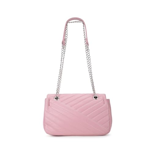 Image of Fastrack Casual Sling Bag with Magnetic Button for Girls, Medium Size with Internal Zipper, Made with Premium Faux Leather, Versatile and Durable Design