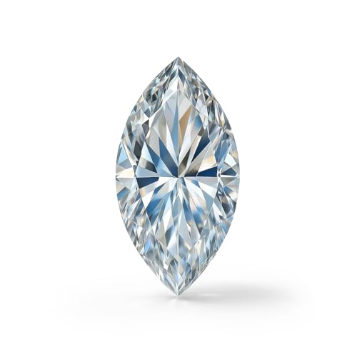 Moissanite marquise 1 ct certifiée GRA de 6.5 mm pour création de bijoux uniques
