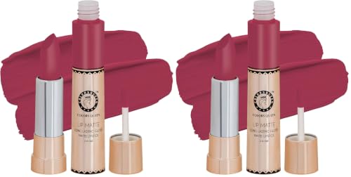 Image of Colors Queen 2 in 1 Matte Lipstick | Lip Matte | Long Lasting Gloss, Waterproof, Non Transferable| (16 - Intense Pink, 8g) (Pack of 2)
