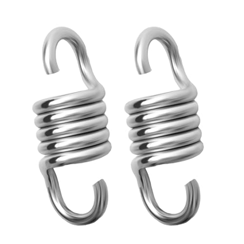 Hamaca Primavera, 2 Piezas Endurecido Resorte de Extensión de Acero Galvanizado, Muelles de Tracción para Sillas Colgantes, Gancho de Resorte para Colgar Hamaca de Jardín, Bolsa de Boxeo y Ratten