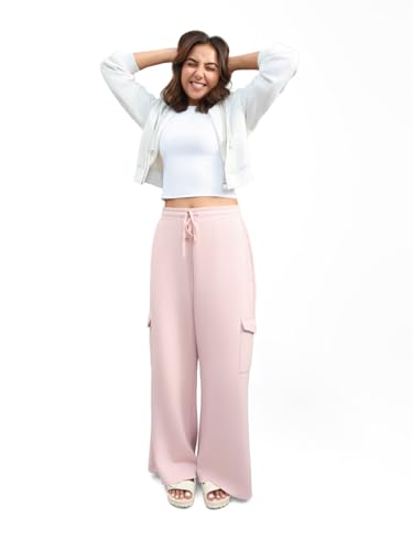 Image of GO COLORS Mostlysane Collection Scuba Cargo Sweatpants for Women | Lightweight, Mid Rise, 4 Pockets