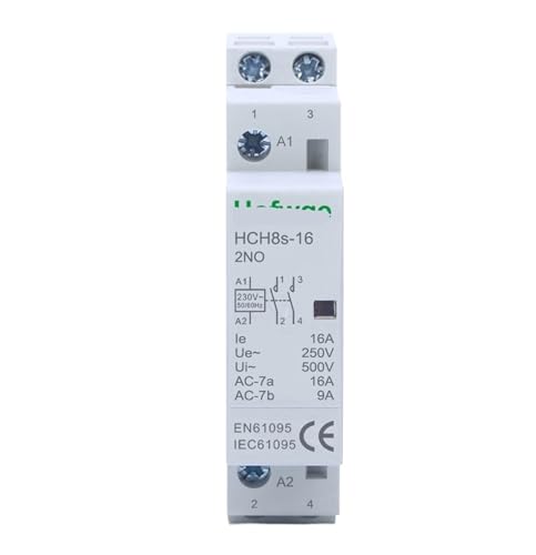 Contacteur domestique automatique HCH8s 16A 2NO rail DIN pour chauffe-eau et pompe