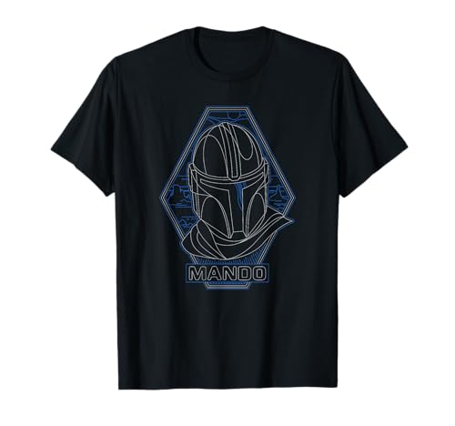The Mandalorian Star Wars t-shirt imprimé géométrique coton haut de gamme pour adulte
