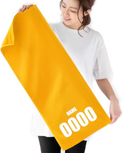 名入れ 番号 タオル 【 黄 オリジナルタオル 】 還暦祝い 還暦 古希 喜寿 米寿 卒寿 部活 卒業 学祭 体育祭 文化祭 イベント 誕生日 男性 女性/XXX/のサムネイル