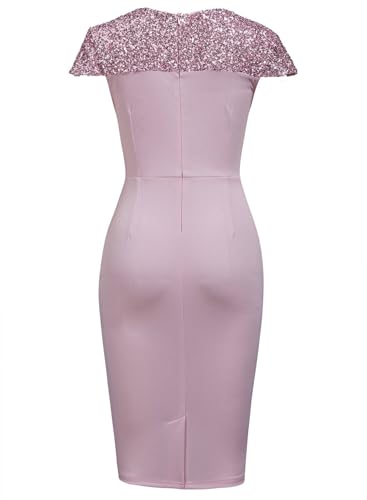 Image of Viwenni Women's Ruffle Vintage Formal Church Wedding Guest Cocktail Dresses