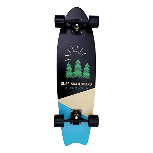 Monopatín Cruiser Skate Tipo Surfskate 27 Pulgadas = 69 centímetros para Carving y Cruising por Ciudad ABEC 7 rápido y Ligero   Cruiser Principiantes CUTINO Surf