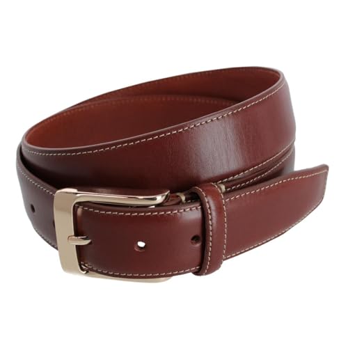 Trafalgar Men's Cornelius 35mm Cortina Leather Dress Belt