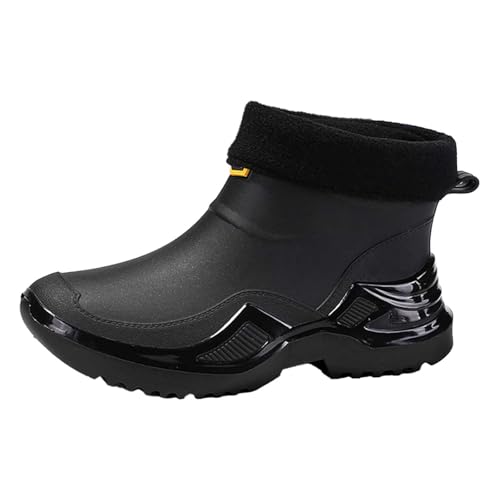 Bota de Lluvia para Mujer, Invierno cálido, Zapatos Semi-Altos, Botas para Hombre, cómodas