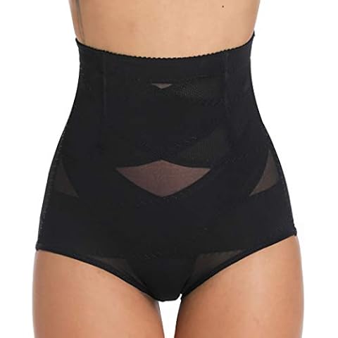MISS MOLY Firm Tummy Control Knickers Shapewear High Waist Panty Girdle Shaping Pants Butt Lifter Body Shaper Panties Seamless Slimming Briefs Underwear Cross-Elastic Mesh for Women Cover