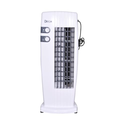 Image of DECO Storm Indoor Tower Fan with 3mm Blade (White, 45 W) | 3 Wind Modes, 3 Speed Settings | Internal Oscillation, Large