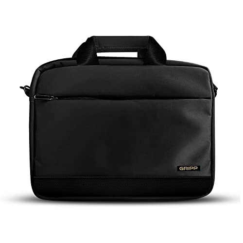 Image of GRIPP Bolt Laptop Sleeve Bag for Laptop /MacBook up to 13 Inch, Padded Compartment, Inner Micro Fiber Protection, Front Organiser Pocket, Detachable Shoulder Strap, Carry Handle, Trolley Sleeve - Black