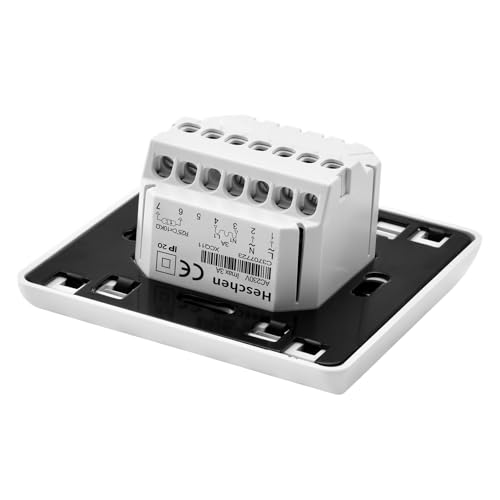 Heschen LCD Digital Wöchentliches Programmier Thermostat, HS-E806, 230VAC 3Ampere, Regler für Fußbodenheizungs Thermostate, geeignet für Wasserheizungssysteme