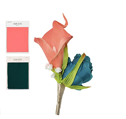 Angel Isabella 10Pcs Of Fragrance Premium Keepsake Artificial Real Touch Calla Lily-Coral Reef.small Bloom Perfect For Diy Corsage Boutonniere Bouquet #TOP6