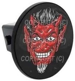 Custom Class 3 Tow Hitch Receiver 2" Insert Plug Truck & SUV - RED Devil Style-9856-6781
