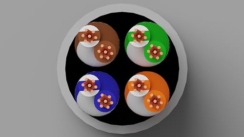 Link LK6A100 - Matassa Cavo Rete Categoria 6A Non Schermato Utp AWG24 Halogenfree Flessibile Colore Grigio MT.100, Cavo Intestato Da Ambo I Lati - 3