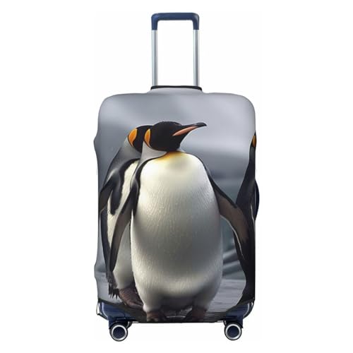 Luggage Cover Funny Penguins Travel Luggage Covers Thicker Elastic Suitcase Cover Dustproof Baggage Cover Scratch-Resistant Suitcase Cover Protector Fit 18-32 Inch Luggage Medium