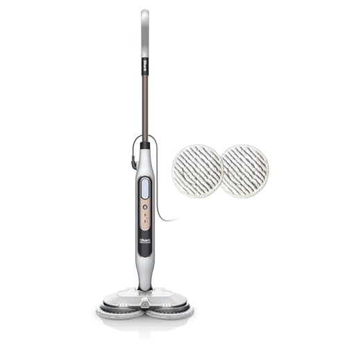 Image of Shark Steam & Scrub S8201IN Steam Mop | Automatic Steam & Scrub with Steam Blaster | 4 Rotating Washable Power Pads | 3 Steam Settings | LED Headlights | Swivel Steering | For Sealed Hard Floors