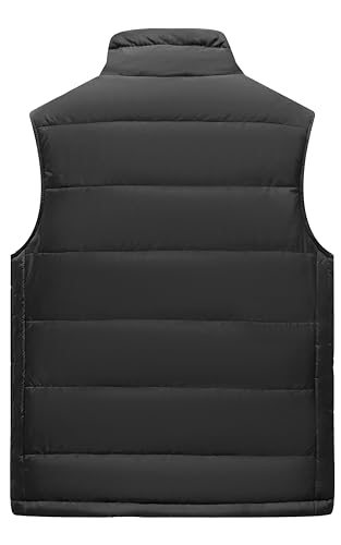 Image of VtuAOL Men's Puffer Vest Outdoor Padded Vest Softshell Outerwear Vest for Travel Hiking