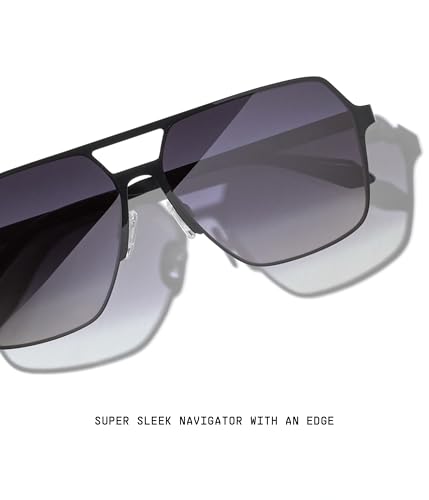 Image of QUAY Backstage Pass Square Aviator Sunglasses, Oversized Sunglasses for Men