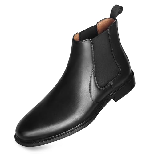 RITIZEN Men's Chelsea Boots Genuine Leather Dress Boots Slip on for Men