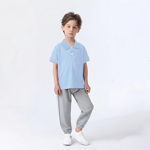 Image of Boy Polo Shirt Pique School Uniform Shirt for Kid Golf Top Youth Boy 5-14Y
