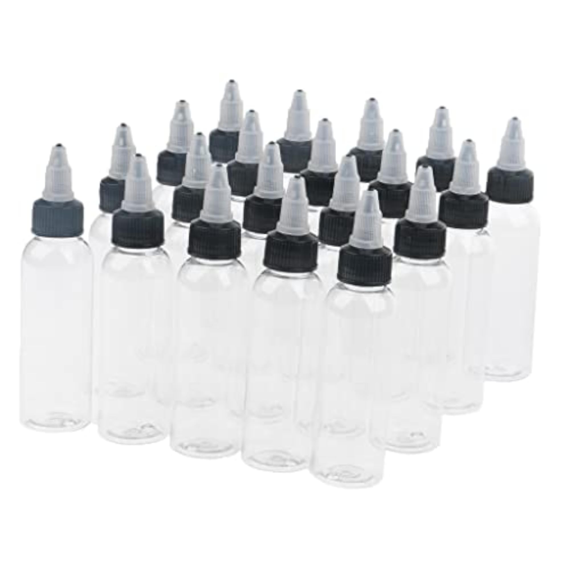 100 Pcs Empty Plastic Squeeze Bottles with Caps