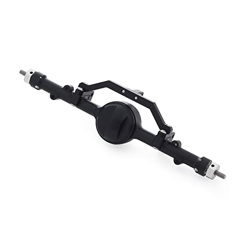 AMK CNC Aluminum Alloy Complete Rear Axle for 1/10 RC Crawler RC4WD Ge-Lande II TF2 D110 Yo-ta II Axles (Black)