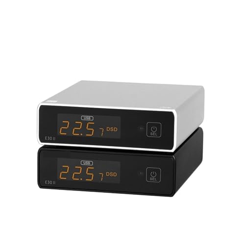 E30 II Lite AK4493S DAC Decoder Preamp Mode Hi-Res Audio PCM768 DSD512 USB/Opt/Coax Input with Remote Control(Silver)