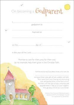Godparent Certificate - Church Sunset - 10 Pack