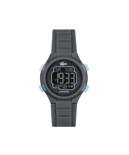 Lacoste Montre Digitale pour Enfants Collection LC33 avec Bracelet en Silicone Gris Foncé - 2030068