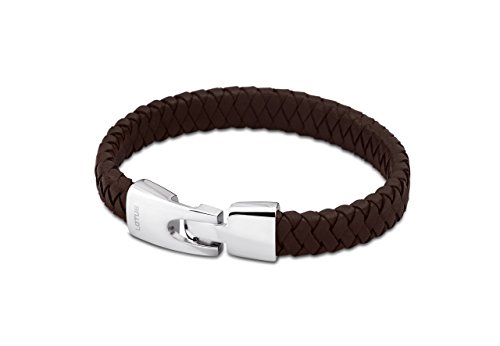 LOTUS STYLE Pulsera Hombre Acero Inoxidable 316L Brazalete de Diseño Sofisticado, Confortable y Resistente al Agua   Pulseras Hombre   Marrón 190.00 mm LS1517 2/1   Ideal para Regalo