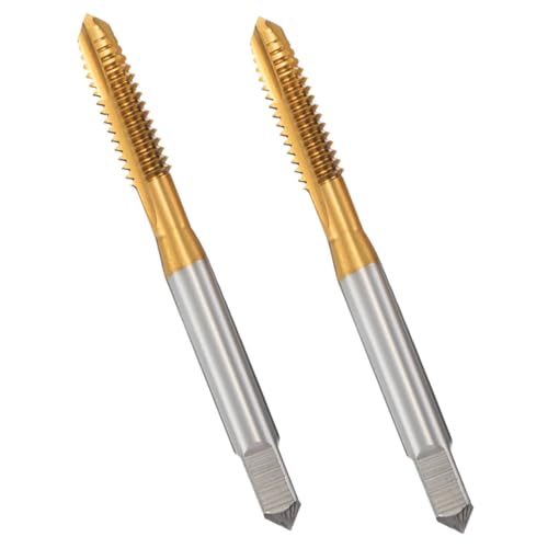 BUTIFULSIC Titanium Coated Tap and Dies Set 2pcs High-Speed Steel Drill Bits Cutting Drill Bit for Wood Glass