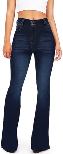 KDF Bell Bottom Jeans for Women High Waisted Flare Jeans for Women Wide Leg Denim Jean Pants Deep...