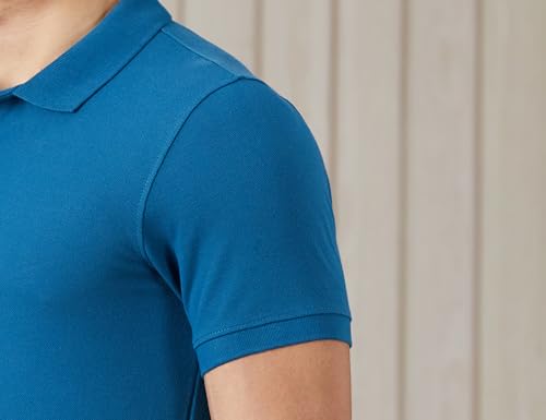 Image of Amazon Brand - Symbol Men's Cotton Rich Solid Polo Tshirt | Collar Tshirts | Half Sleeves | Plain-Regular Fit (Available in Plus Sizes and Combo Pack of 2)
