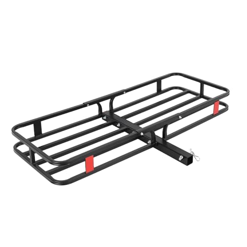 Hitch Mount Cargo Carrier Basket 53" X 19" X 6", Hauling Weight C...