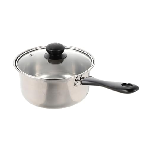 Olla de leche de acero inoxidable Housoutil con tapa de absorción óptima de calor 2