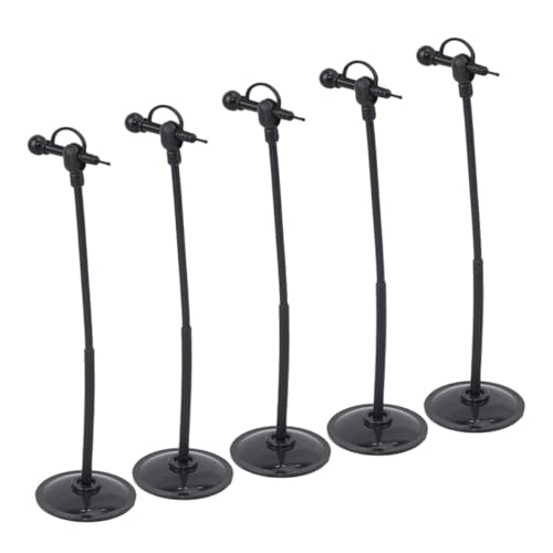 TOVINANNA 5個 点 ミニチュアスタンドマイク ドールハウス用 音響モデル 収集用コレクション クリエイティブ遊び向け